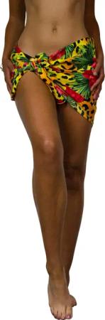 King Kameha Sarong Leopard Flowers Funky
