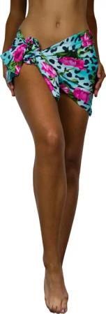 King Kameha Sarong Leopard Flowers Funky