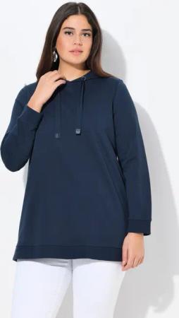 Ulla Popken Sweatshirt Long-Hoodie A-Linie Kapuze