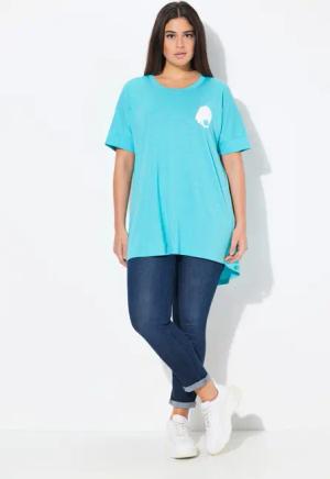 Ulla Popken T-Shirt T-Shirt Rückendruck Oversized