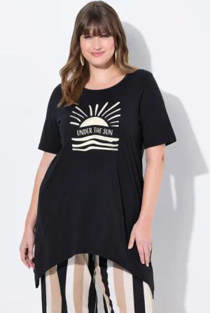Ulla Popken Longshirt T-Shirt Sonnen Rundhals