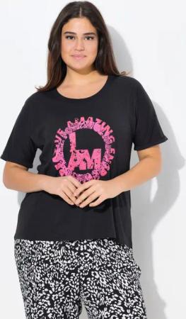 Ulla Popken T-Shirt T-Shirt runder Aufdruck
