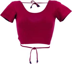 Guru-Shop T-Shirt Choli Top, kurzes Top