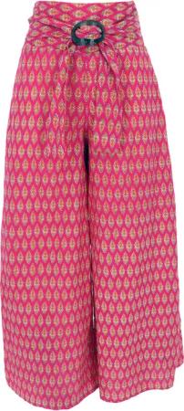 Guru-Shop Relaxhose Luftige Sommerhose mit Kokosschnalle,
