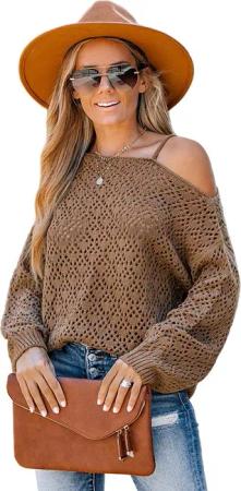 Cupshe Strickpullover One Shoulder Pullover mit