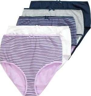 Ulla Popken Maxislip Maxislips 5er-Pack Ringel/einfarbig