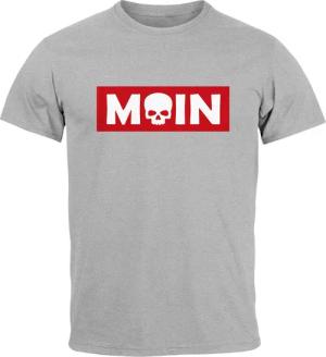 Neverless Print-Shirt Herren T-Shirt Schriftzug Moin