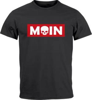 Neverless Print-Shirt Herren T-Shirt Schriftzug Moin