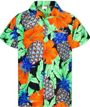 King Kameha Hawaiihemd Pineapple Hibiscus Funky