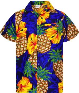 King Kameha Hawaiihemd Pineapple Hibiscus Funky