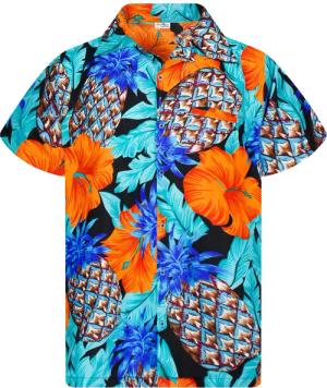 King Kameha Hawaiihemd Pineapple Hibiscus Funky