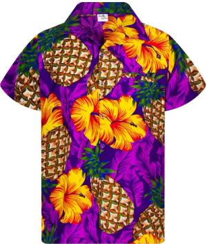 King Kameha Hawaiihemd Pineapple Hibiscus Funky
