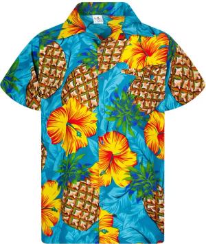 King Kameha Hawaiihemd Pineapple Hibiscus Funky