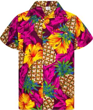 King Kameha Hawaiihemd Pineapple Hibiscus Funky