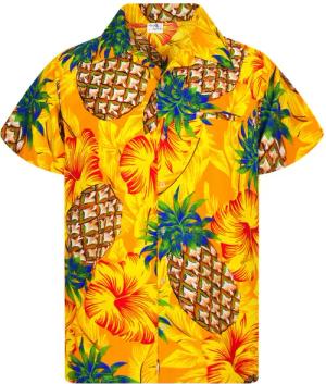 King Kameha Hawaiihemd Pineapple Hibiscus Funky