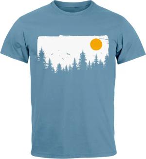 Neverless Print-Shirt Herren T-Shirt Wald Bäume