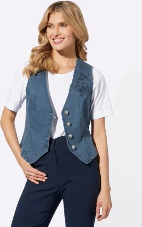 Sieh an! Jerseyweste Jeansweste