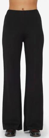 SASSYCLASSY Stoffhose Figurbetonende Highwaist-Hosen Damen Schwarz