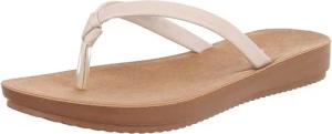 Ital-Design Bequeme Flip-Flops mit goldenen Details