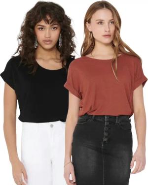 ONLY T-Shirt Stilvolles Basic Shirt mit