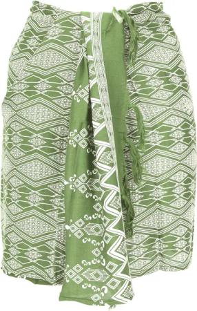 Guru-Shop Sarong Schmaler Bali Sarong, Wickelrock,