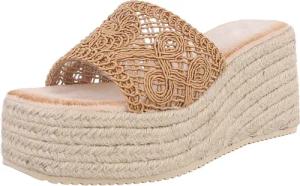 Ital-Design Wedge-Pantoletten mit Stickerei für Damen