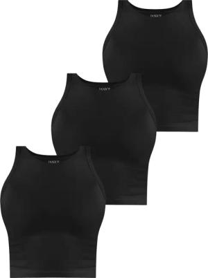 Janice Kurzarmshirt 3 x Damen crop