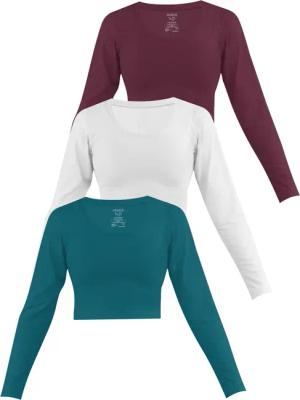 Janice Langarmshirt 3 x Damen crop