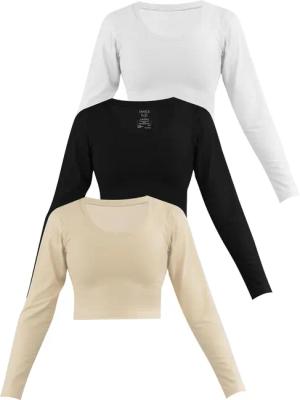 Janice Langarmshirt 3 x Damen crop