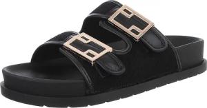 Ital-Design Bequeme Damen-Sandalen mit Schnallen in