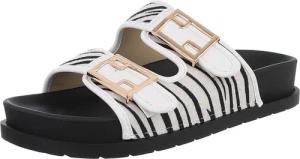 Ital-Design Bequeme Damen-Sandalen mit Schnallen in