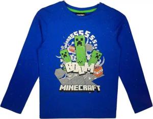 Minecraft Langarmshirt Creeper dunkelblau