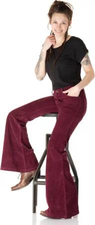 Comycom Schlaghose Damen Cord bordeaux