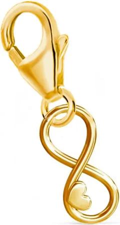 Goldene Hufeisen Charm Kristall Unendlichkeit Karabiner