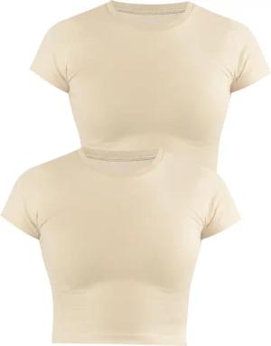 Janice Kurzarmshirt 2 x Damen crop