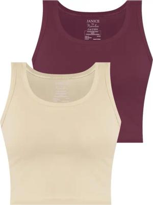 Janice Tanktop 2 x Damen crop