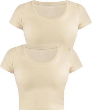 Janice Kurzarmshirt 2 x Damen crop