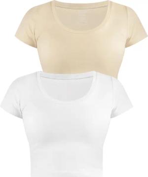 Janice Kurzarmshirt 2 x Damen crop