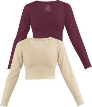 Janice Langarmshirt 2 x Damen crop