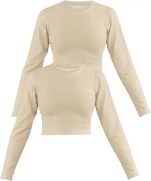 Janice Langarmshirt 2 x Damen crop