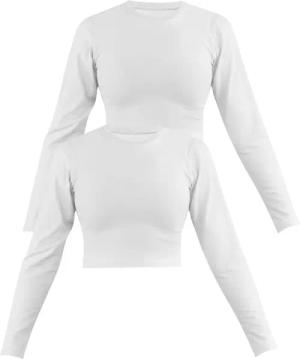 Janice Langarmshirt 2 x Damen crop