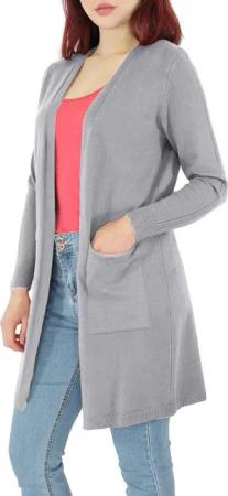 dy_mode Cardigan Damen Strickjacke Langarm Strick