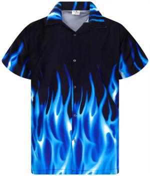 King Kameha Hawaiihemd Flames Funky Hawaii-Hemd