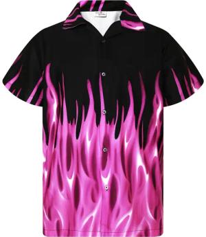 King Kameha Hawaiihemd Flames Funky Hawaii-Hemd