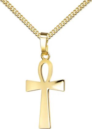 JEVELION Kreuzkette ägyptisches Kreuz 585 Gold