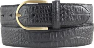 BELTINGER Ledergürtel Damen-Gürtel mit goldener Gürtelschnalle