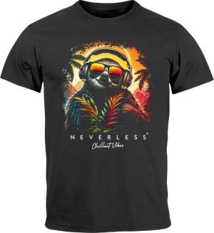 Neverless Print-Shirt Herren T-Shirt Musik DJ
