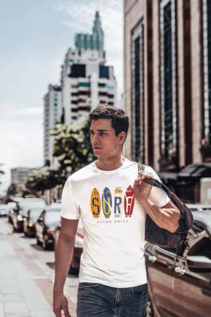 Neverless Print-Shirt Herren T-Shirt Print Surfboards