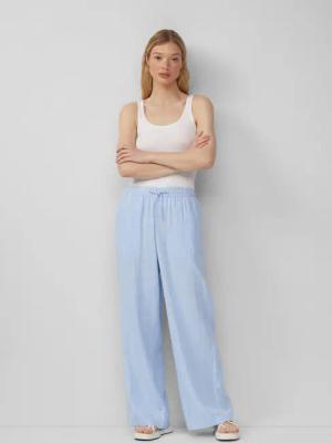 QS Stoffhose Leinenmixhose mit Gummizug und