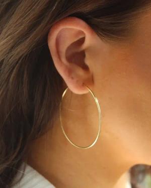 GOLDEN Paar Creolen 14K Gold Creolen,